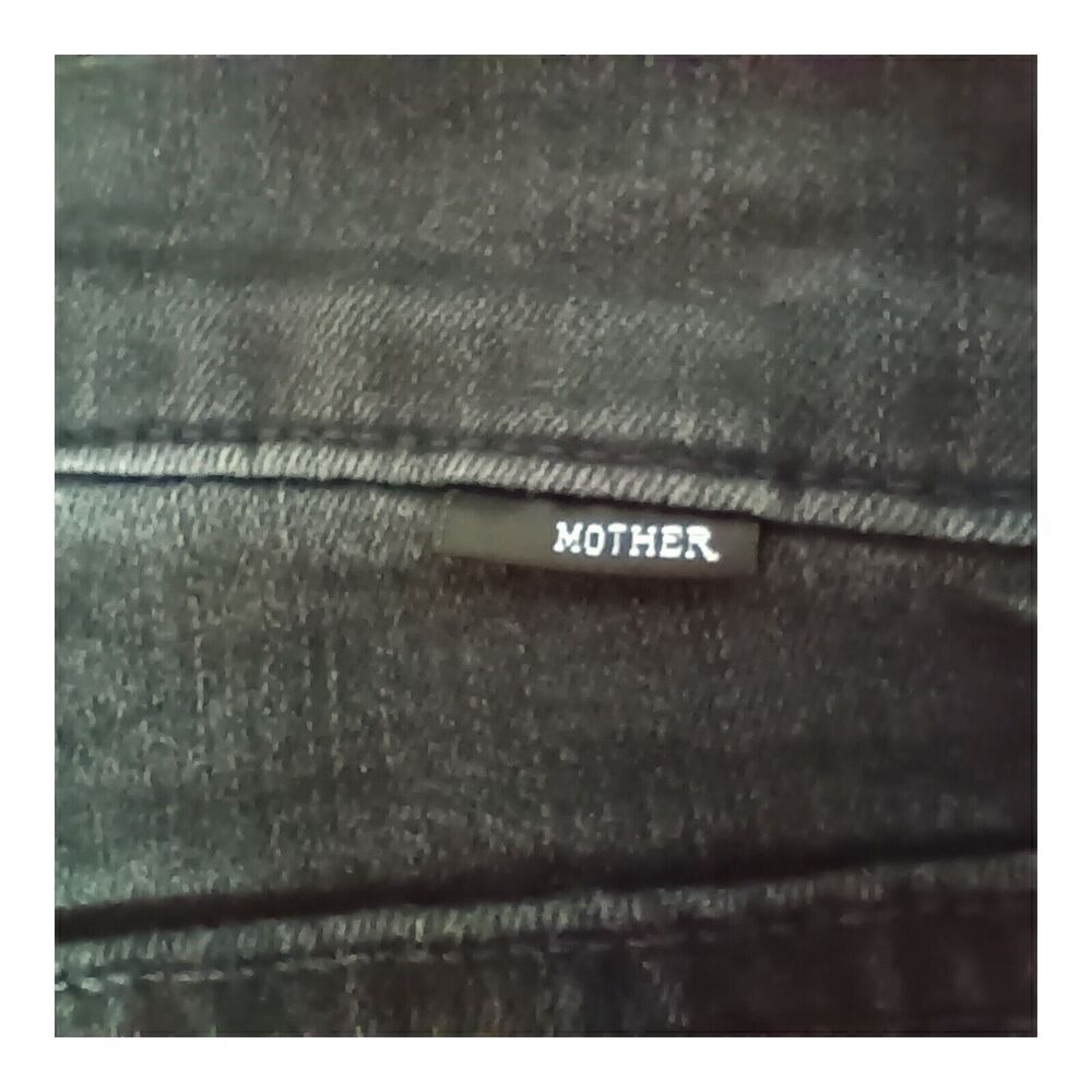Mother The Mid Rise Dazzler Ankle Step Fray Jeans Not Giulty Black Women's 26 - Picture 3 of 7